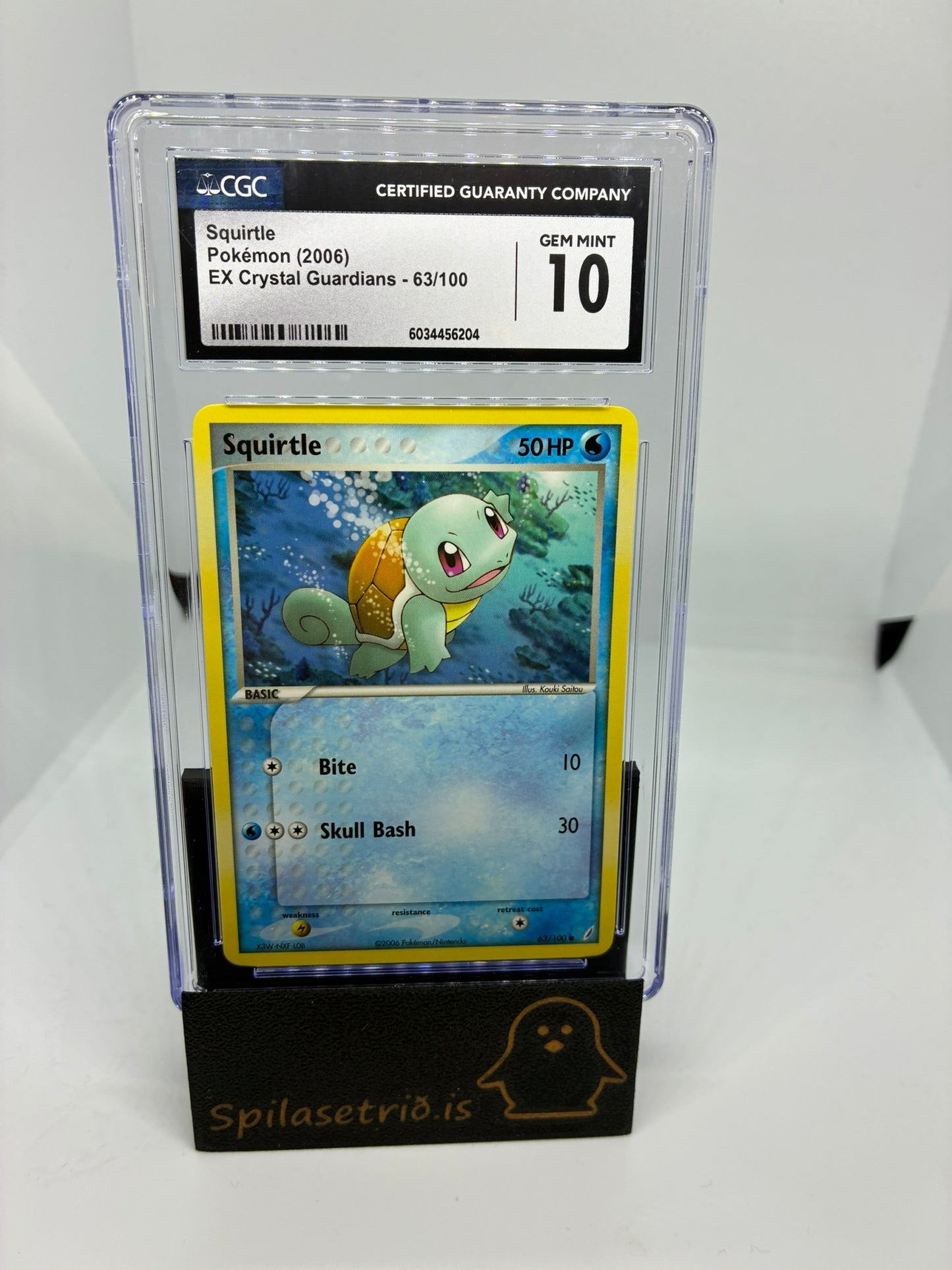 Squirtle #63 Pokemon Crystal Guardians CGC 10