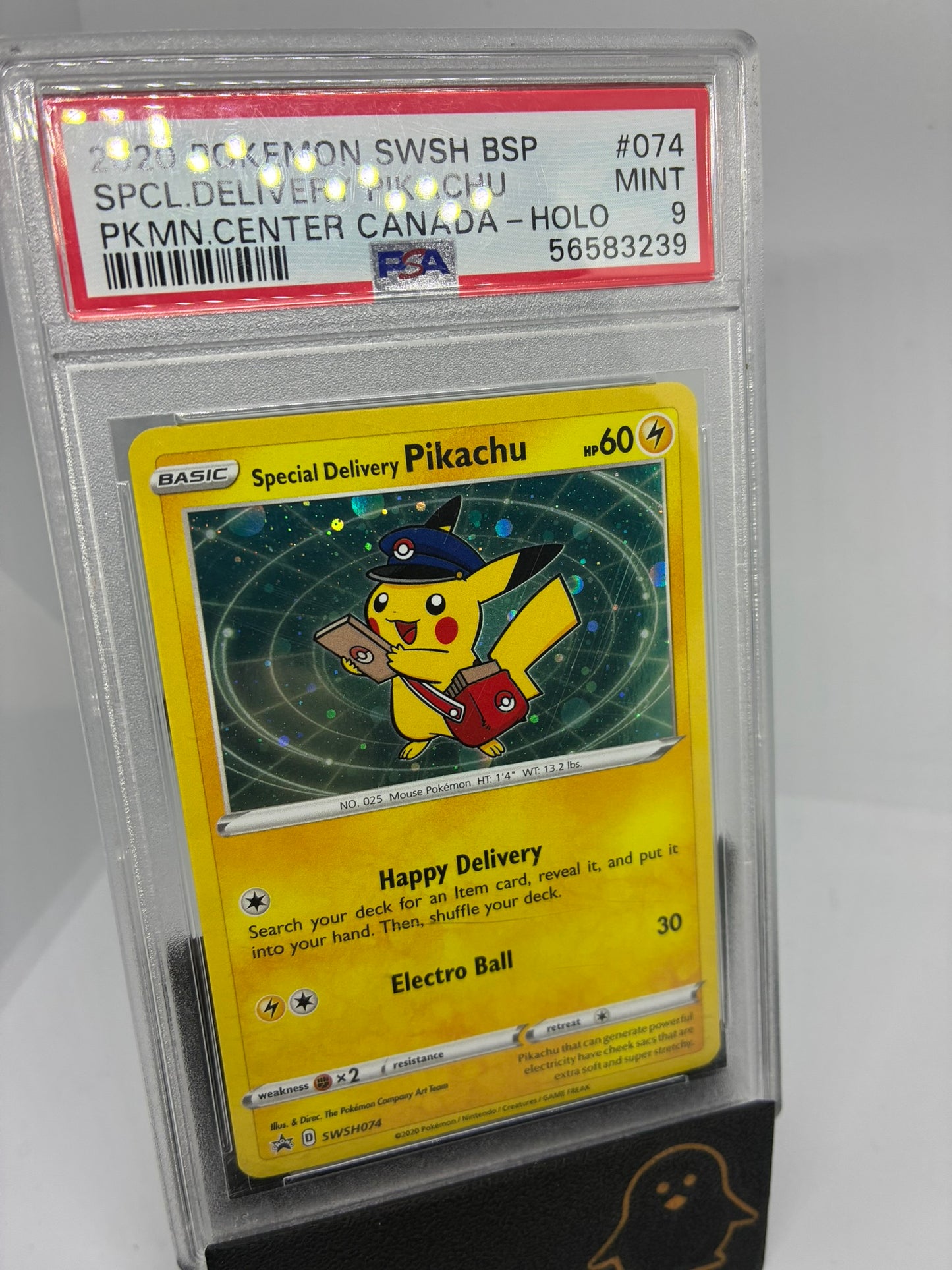 Special Delivery Pikachu #SWSH074 PSA 9 ATH! Rispað slab!