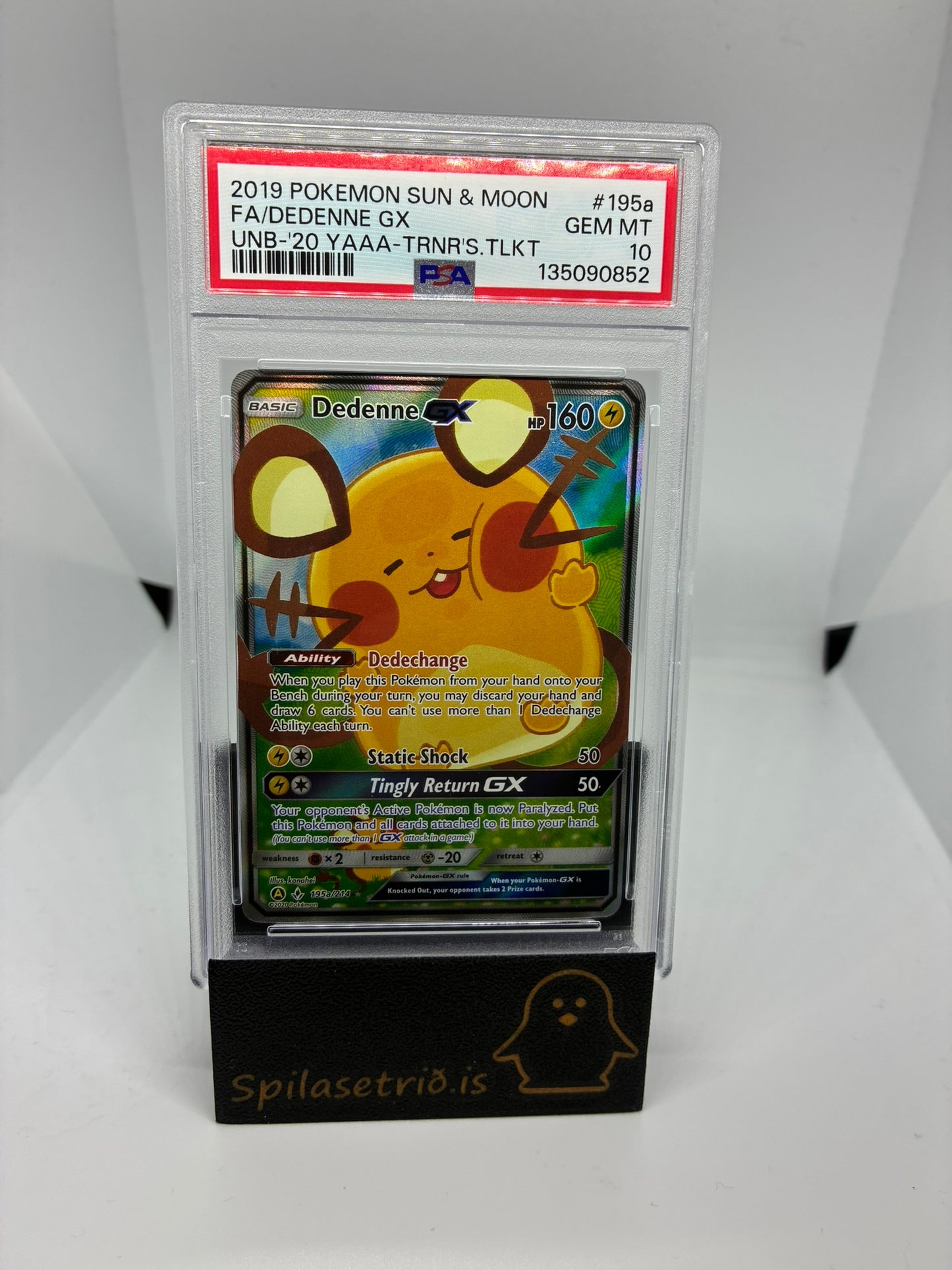 Dedenne GX #195a Pokemon Unbroken Bonds PSA 10