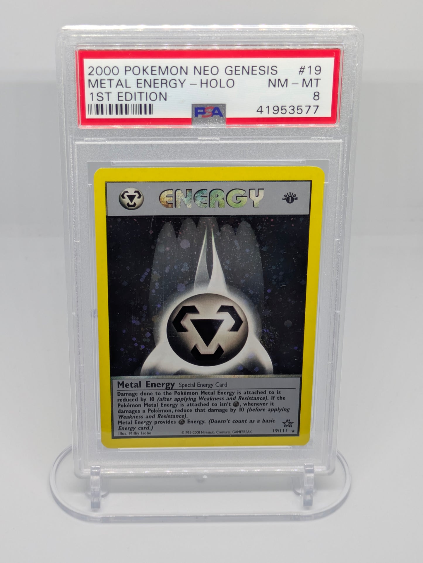 Metal Energy Holo (1st edition) - #019 PSA 8