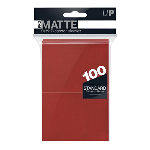 Rauð Ultra Pro Pro-Matte spilaplöst (100 stk)