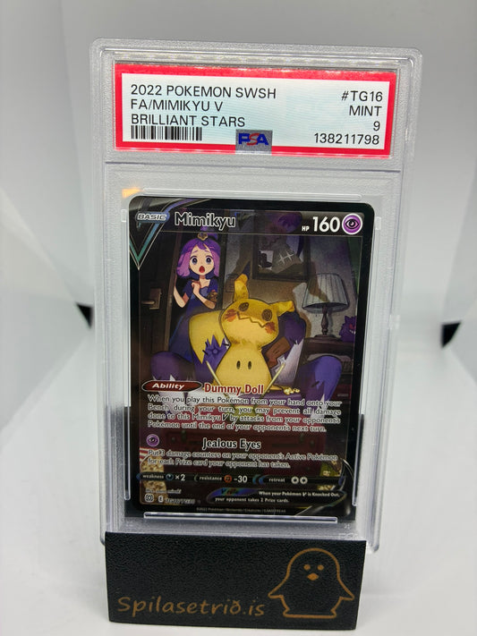 Mimikyu V #TG16 Pokemon Brilliant Stars PSA 9