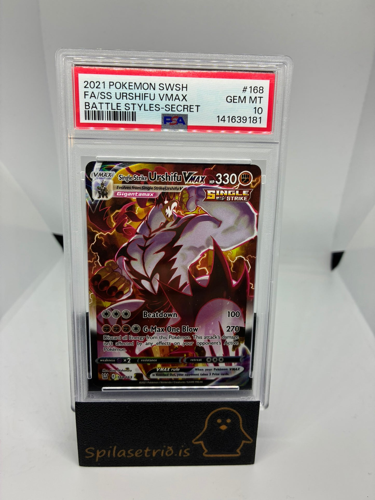 Single Strike Urshifu VMAX #168 Pokemon Battle Styles PSA 10