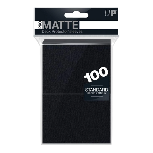 Svört Ultra Pro Pro-Matte spilaplöst (100 stk)